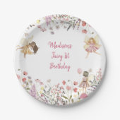 Fairy Garden Boho Wildflower Verjaardag Papieren Bordje (Voorkant)