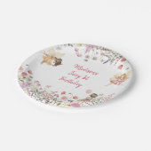 Fairy Garden Boho Wildflower Verjaardag Papieren Bordje (Gekanteld)