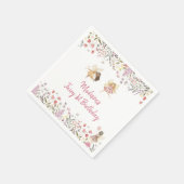 Fairy Garden Boho Wildflower Verjaardag Servet (Hoek)