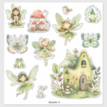 Fairy Garden Cottagecore Sticker Sheet – Whimsical