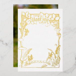 Fairy Garden Dank je Notecard Folie Uitnodiging