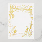 Fairy Garden Dank je Notecard Folie Uitnodiging (Voorkant)
