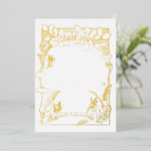 Fairy Garden Dank je Notecard Folie Uitnodiging (Staand Voorkant)