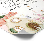 Fairy Garden Eerste Verjaardagsfeestje Welkomstbor Poster (Hoek)