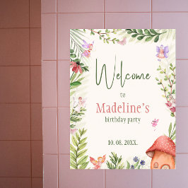 Fairy Garden Enchanted Forest Welcome Sign Poster