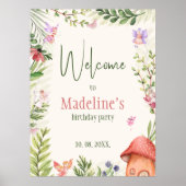 Fairy Garden Enchanted Forest Welcome Sign Poster (Voorkant)