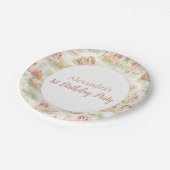 Fairy Garden First Birthday Papieren Bordje (Gekanteld)