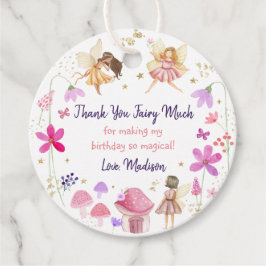 Fairy Garden Floral Birthday Bedankjes Labels