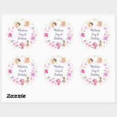Fairy Garden Floral Birthday Ronde Sticker (Vel)