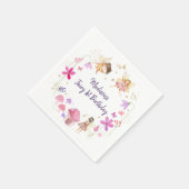 Fairy Garden Floral Birthday Servet (Hoek)