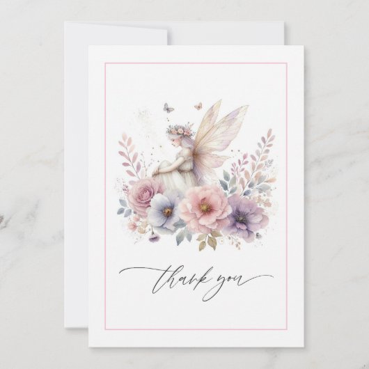 Fairy Garden Foto Bedankkaart (Voorkant)