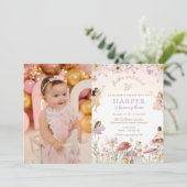 Fairy Garden Foto Verjaardagsfeest Kaart (Staand voorkant)