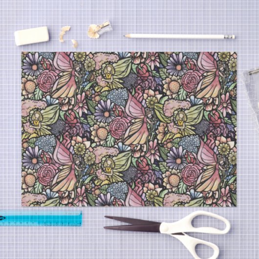 Fairy Garden Gardening Flower Gardens Fairies      Tissuepapier (Craft)