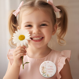 Fairy Garden Girl Birthday Party Ronde Button 3,2 Cm