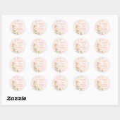 Fairy Garden Girl Birthday Party Ronde Sticker (Vel)