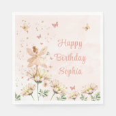 Fairy Garden Girl Birthday Party Servet (Voorkant)