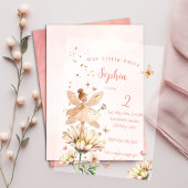 Fairy Garden Girl Foto Verjaardag Vellum Uitnodigingen