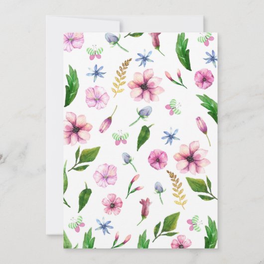 Fairy Garden Magical Enchanted Floral Verjaardag Kaart (Achterkant)