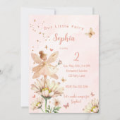 Fairy Garden Meisje Foto Verjaardagsuitnodiging Ka Kaart (Voorkant)