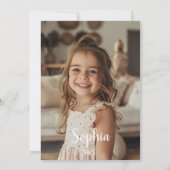 Fairy Garden Meisje Foto Verjaardagsuitnodiging Ka Kaart (Achterkant)