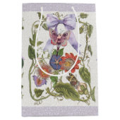 Fairy Garden  Paarse strik n Passiebloem Medium Cadeauzakje (Voorkant)