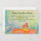 Fairy Garden Party Custom Invitation of Invitation Kaart (Voorkant)