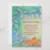Fairy Garden Party Custom Invitation of Invitation Kaart (Achterkant)