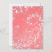 Fairy Garden Pastel Flowers Coral Wedding Kaart (Achterkant)