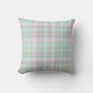 Fairy Garden Pastel Roze en Mint Plaid Kussen