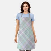 Fairy Garden Pastel Roze en Mint Plaid Schort (Gedragen)