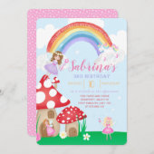 Fairy Garden Princess Birthday Kaart (Voorkant / Achterkant)