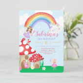 Fairy Garden Princess Birthday Kaart (Staand voorkant)
