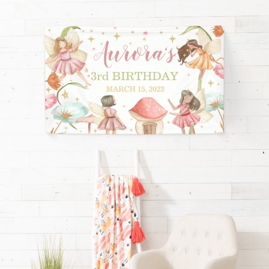 Fairy Garden Princess Magical Birthday Banner  (Insitu)