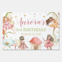 Fairy Garden Princess magische verjaardagsbanner