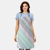 Fairy Garden Roze, Paarse en Mint Stripe Schort (Gedragen)