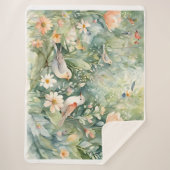 Fairy garden Sherpa Blanket Deken (Voorkant)