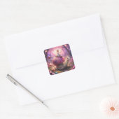 Fairy Garden Snail Vierkante Sticker (Envelop)