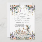 Fairy Garden Tea Party Floral Girl Baby shower Kaart (Voorkant)