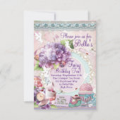 Fairy Garden Tea Party uitnodiging (Voorkant)