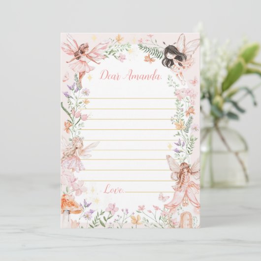 Fairy Garden Time Capsule Note Bericht Kaart (Staand voorkant)