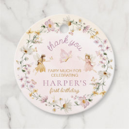 Fairy Garden Verjaardag Dank u Bedankjes Labels