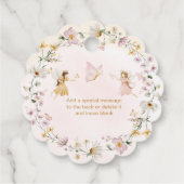 Fairy Garden Verjaardag Dank u geschulpte Bedankjes Labels (Achterkant)
