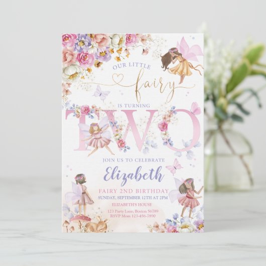 Fairy Garden Verjaardag Fairy Bos Kaart (Staand voorkant)