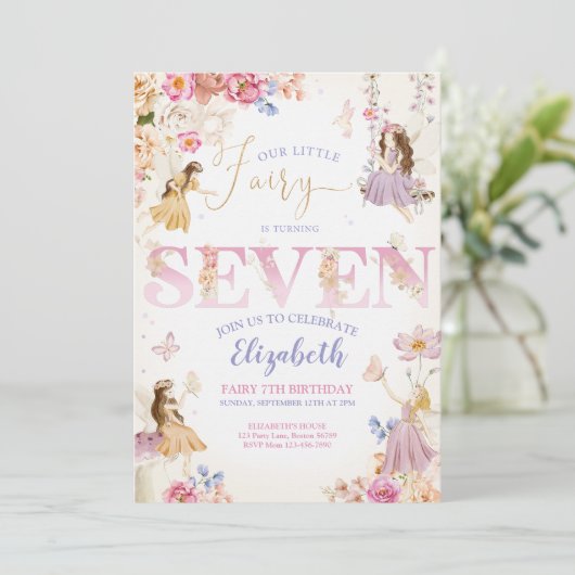 Fairy Garden Verjaardag Kaart (Staand voorkant)