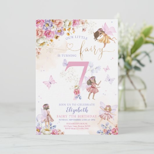 Fairy Garden Verjaardag Kaart (Staand voorkant)