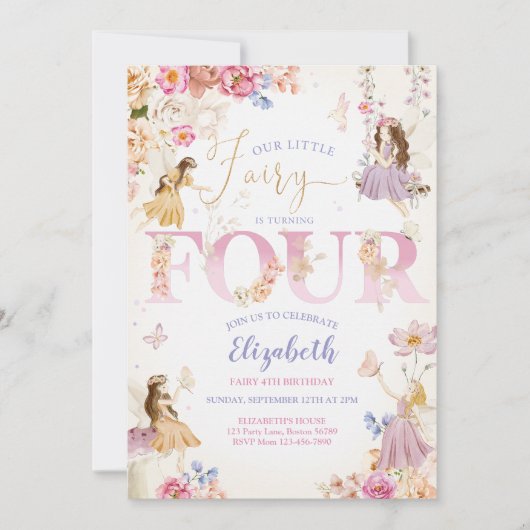 Fairy Garden Verjaardag Kaart (Voorkant)