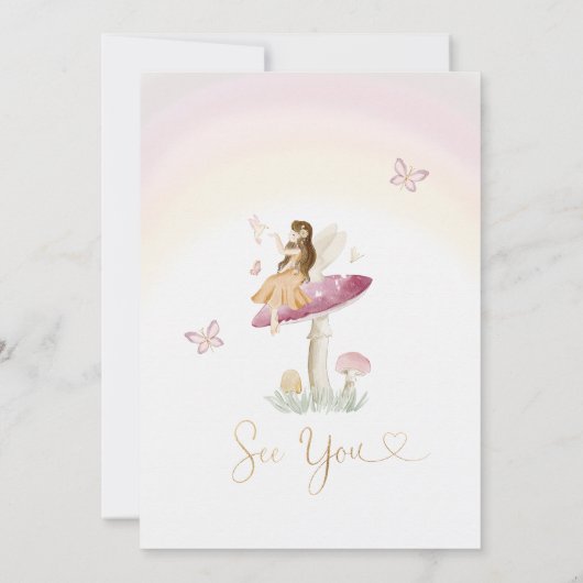 Fairy Garden Verjaardag Kaart (Achterkant)