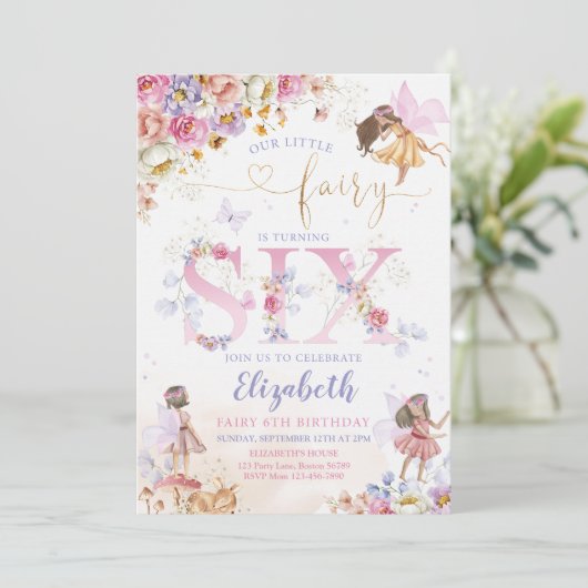 Fairy Garden Verjaardag Kaart (Staand voorkant)