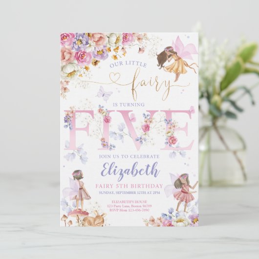 Fairy Garden Verjaardag Kaart (Staand voorkant)