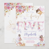 Fairy Garden Verjaardag Kaart (Voorkant / Achterkant)